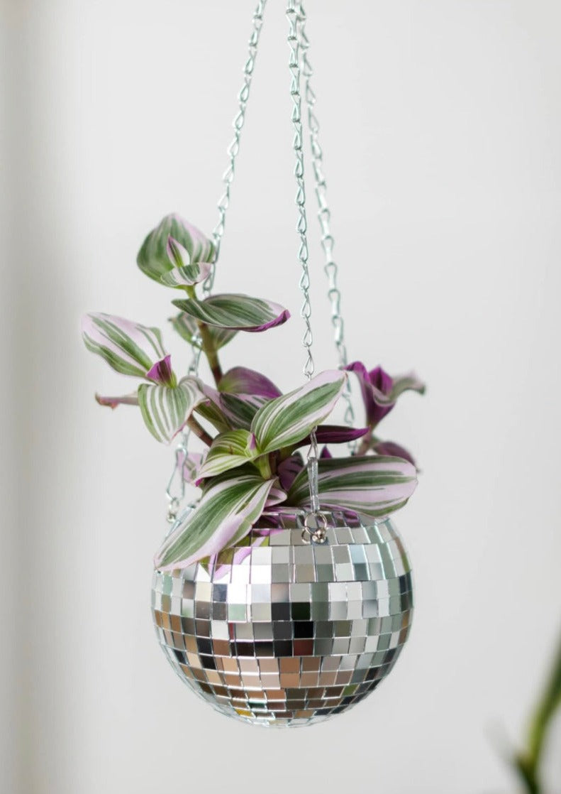 Disco Ball Hanging Planter - 6”