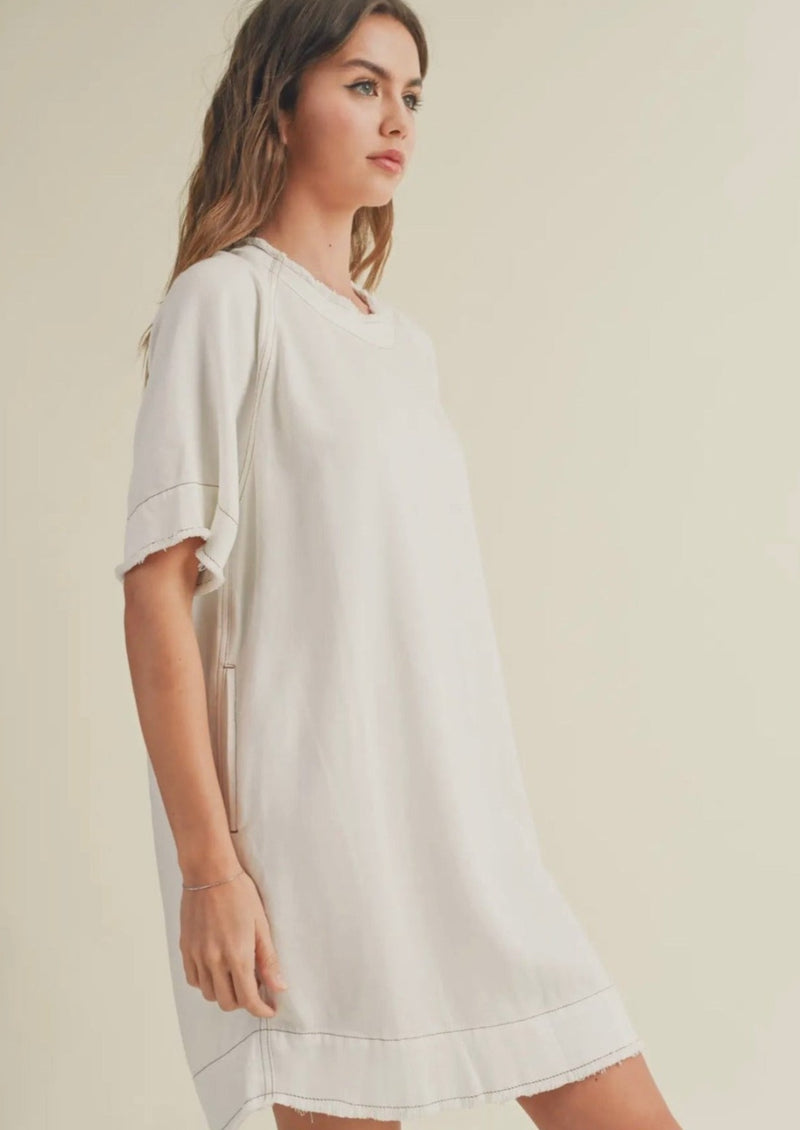 Cream T-Shirt Dress