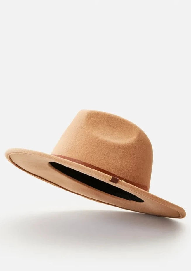 Sierra Wool Panama Hat - Tan